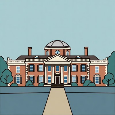 Historic building with dome and pathway