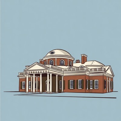 Historic building with dome in a simple style