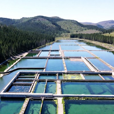 Fish farming in mountain area