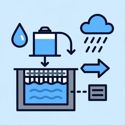Water management cycle graphic design