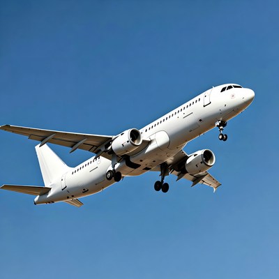 Airplane flying in clear sky