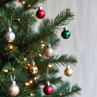 Decorated christmas tree ornaments