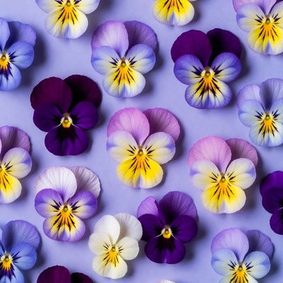 Violet and yellow flower arrangement on purple