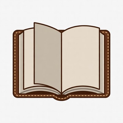 Open book with blank pages