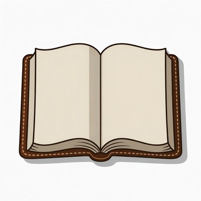 Open book with blank pages