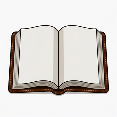 Open book with blank pages