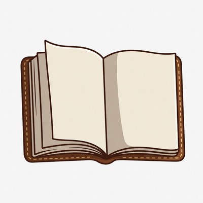 Open book on a plain background