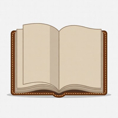 Open book with blank pages