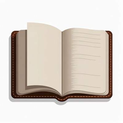 Open book with blank pages