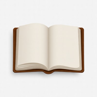 Open book with blank pages