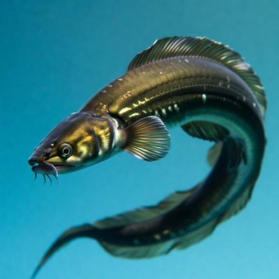 Fish swimming in blue water