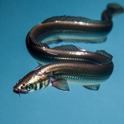 Fish swimming in blue water