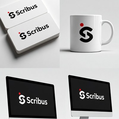 Scribus branding materials displayed visually