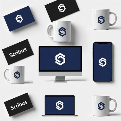 Scribus branding elements on display