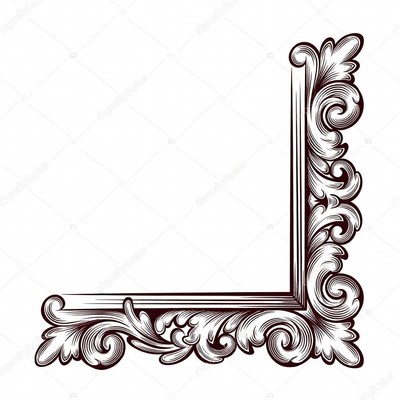 Ornate corner design with intricate details