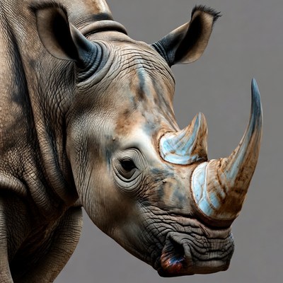Rhinoceros in close-up view
