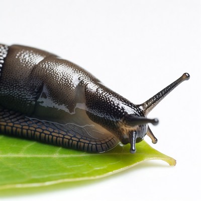 Large limax slug on leaf