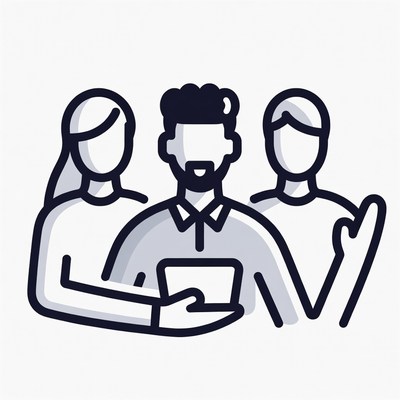 Group of people sharing ideas