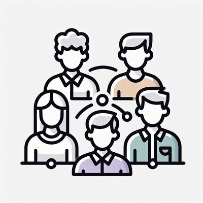 Group of people connecting online