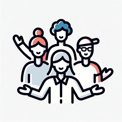 Group of friends sharing joy