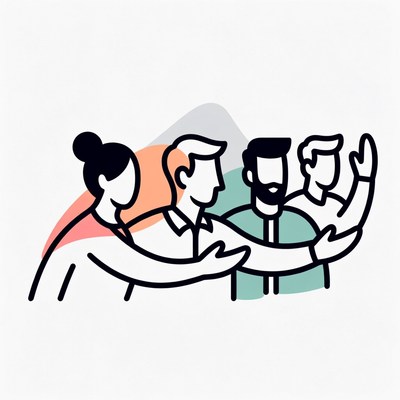 Group of friends enjoying a moment together