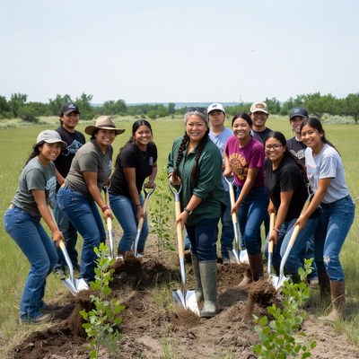 Group plants trees in community effort
