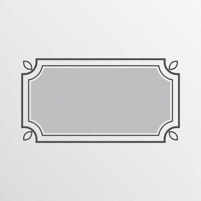 Empty sign frame with decorative borders