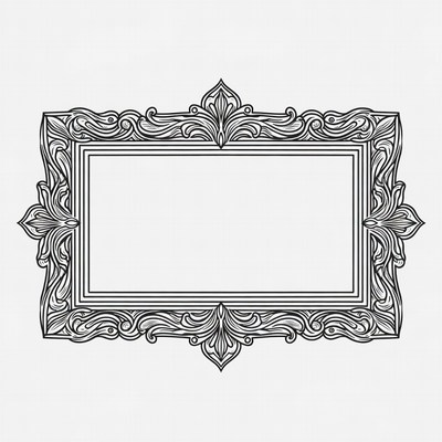 Decorative frame design with ornate details