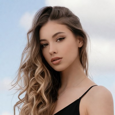 Portrait of a young woman outdoors