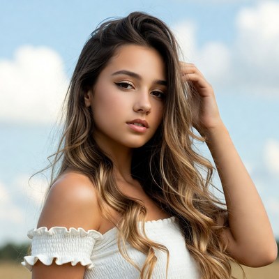 Young woman in outdoor setting