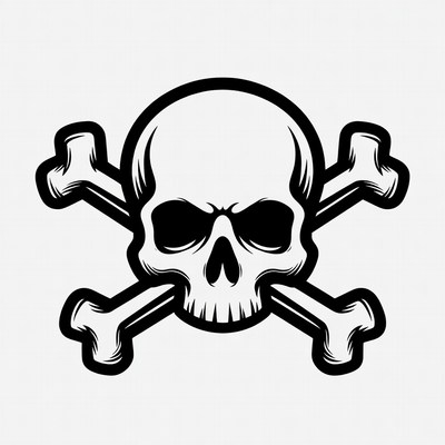 Skull and bones symbol design