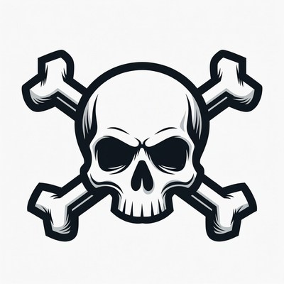 Skull and bones symbol design