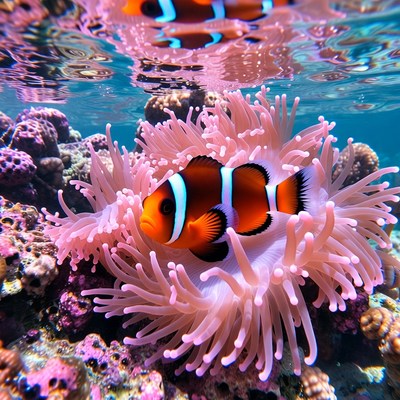 Clownfish in a coral reef