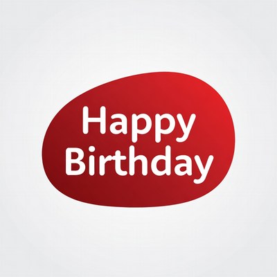 Simple birthday greeting on a red background