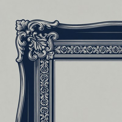Decorative frame on gray background