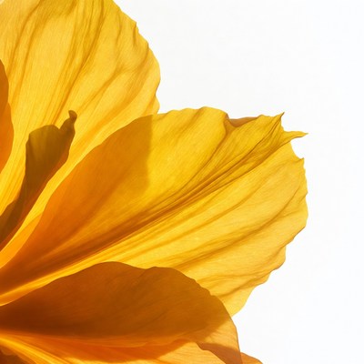 Bright yellow flower close-up view