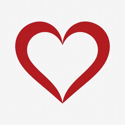 Heart shape on white background