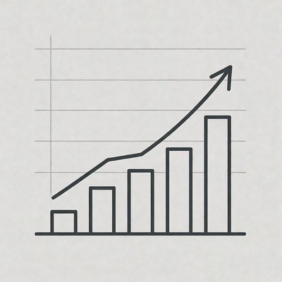 Chart shows growth over time