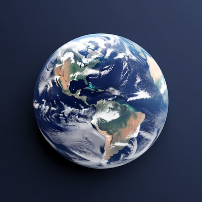 Earth shown from space view