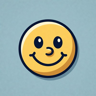 Smiling face with simple design