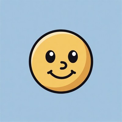 Smiley face on blue background