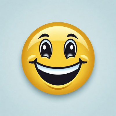 Smiley face with bright expression