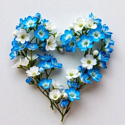 Heart shape made of flowers