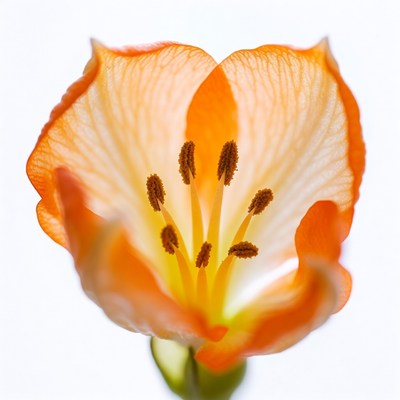 Orange flower with delicate petals