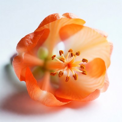 Close-up of orange flower in bright light