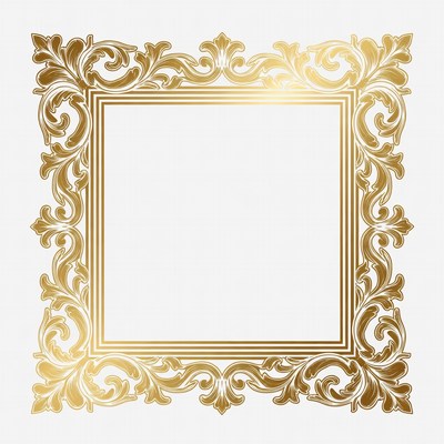 Ornate golden picture frame design