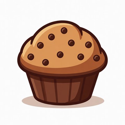 Muffin with chocolate chips