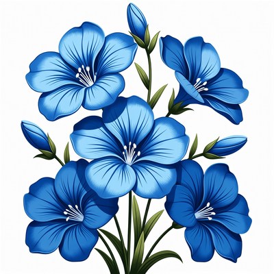 Blue flowers in a simple arrangement