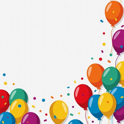 Colorful balloons for a celebration