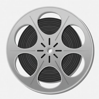 Film reel with black tape inside